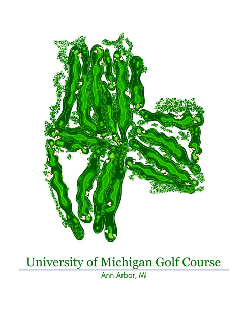 University of Michigan Golf Course | Course Map|